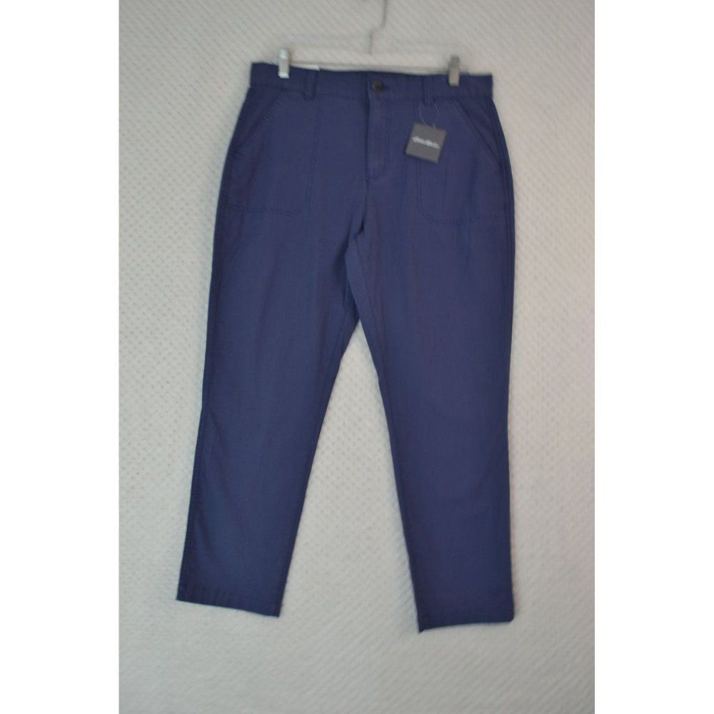 Eddie Bauer Women's Medium Blue Adventure Ripstop Ankle Pants
